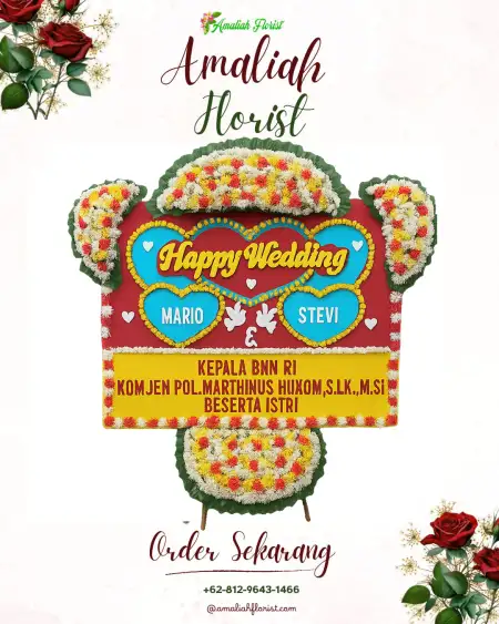 Papan Bunga Pernikahan Karedok